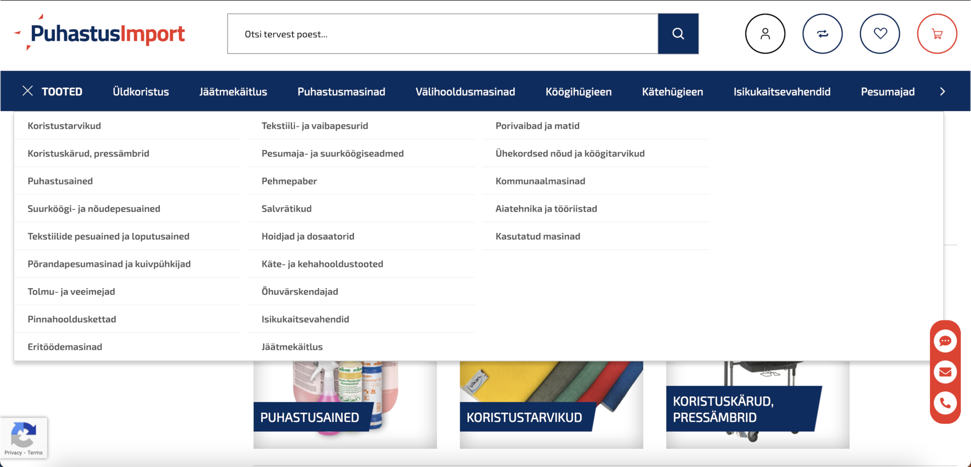 Puhastusimport Lumav Commerce kategooriad